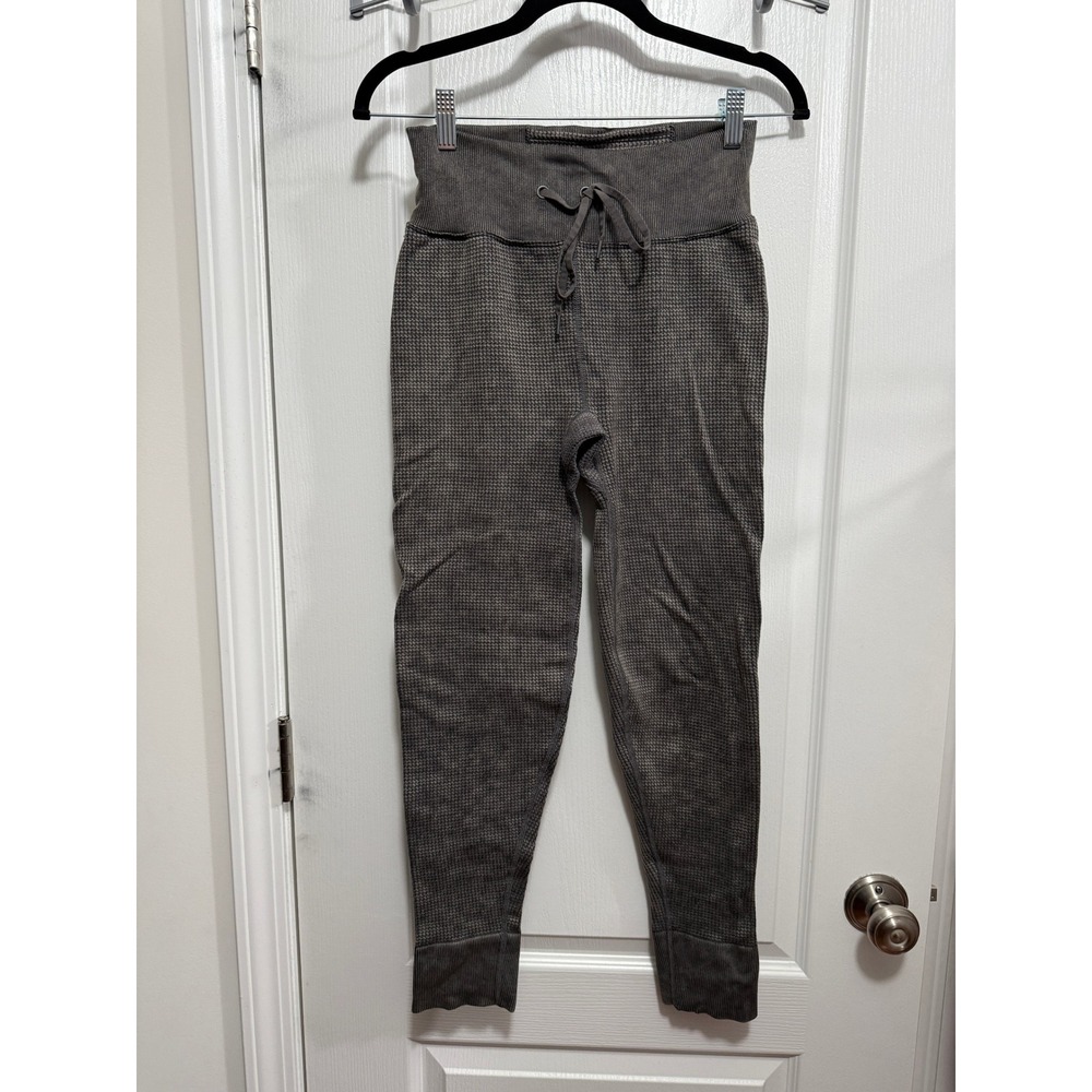 Pink Active Seamless Waffle Knit Leggings Grey Womens L joggers athleisure‎